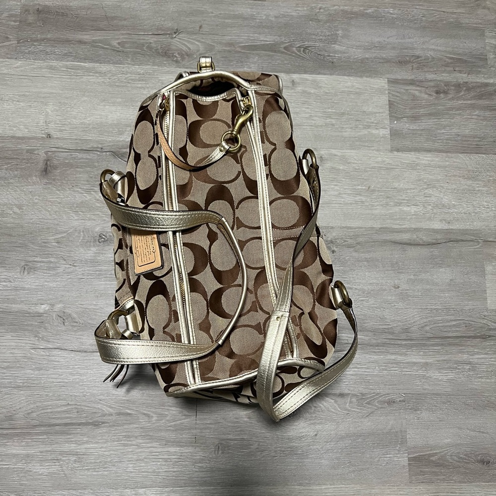 PET CARRIER IN SIGNATURE COACH BAG.